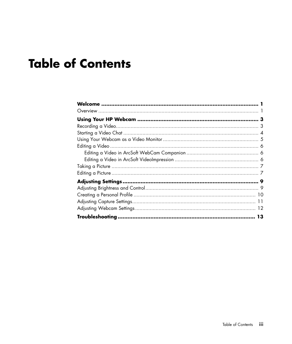 HP Premium Autofocus Webcam User Manual | Page 3 / 20