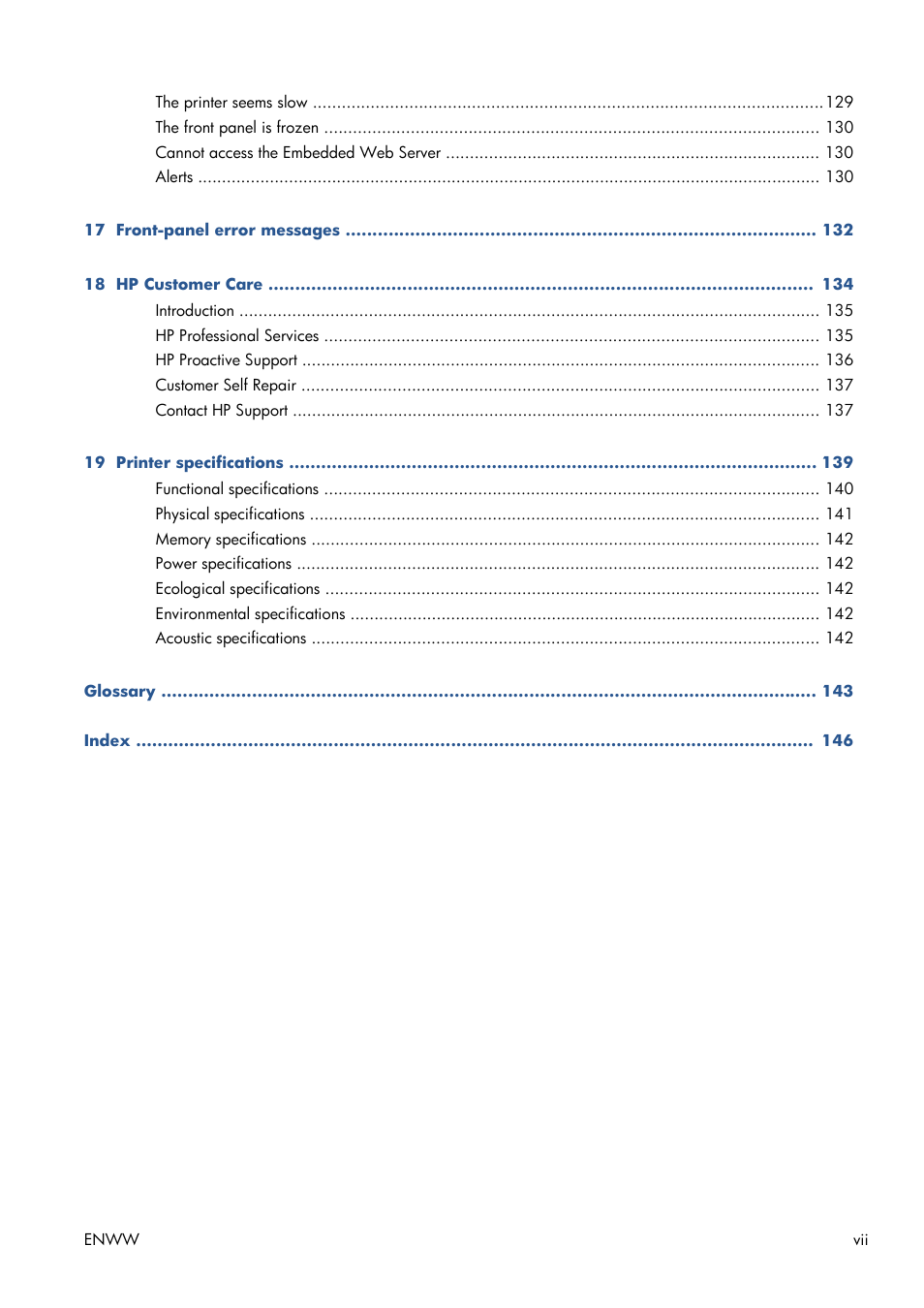 HP Designjet T120 ePrinter User Manual | Page 7 / 156