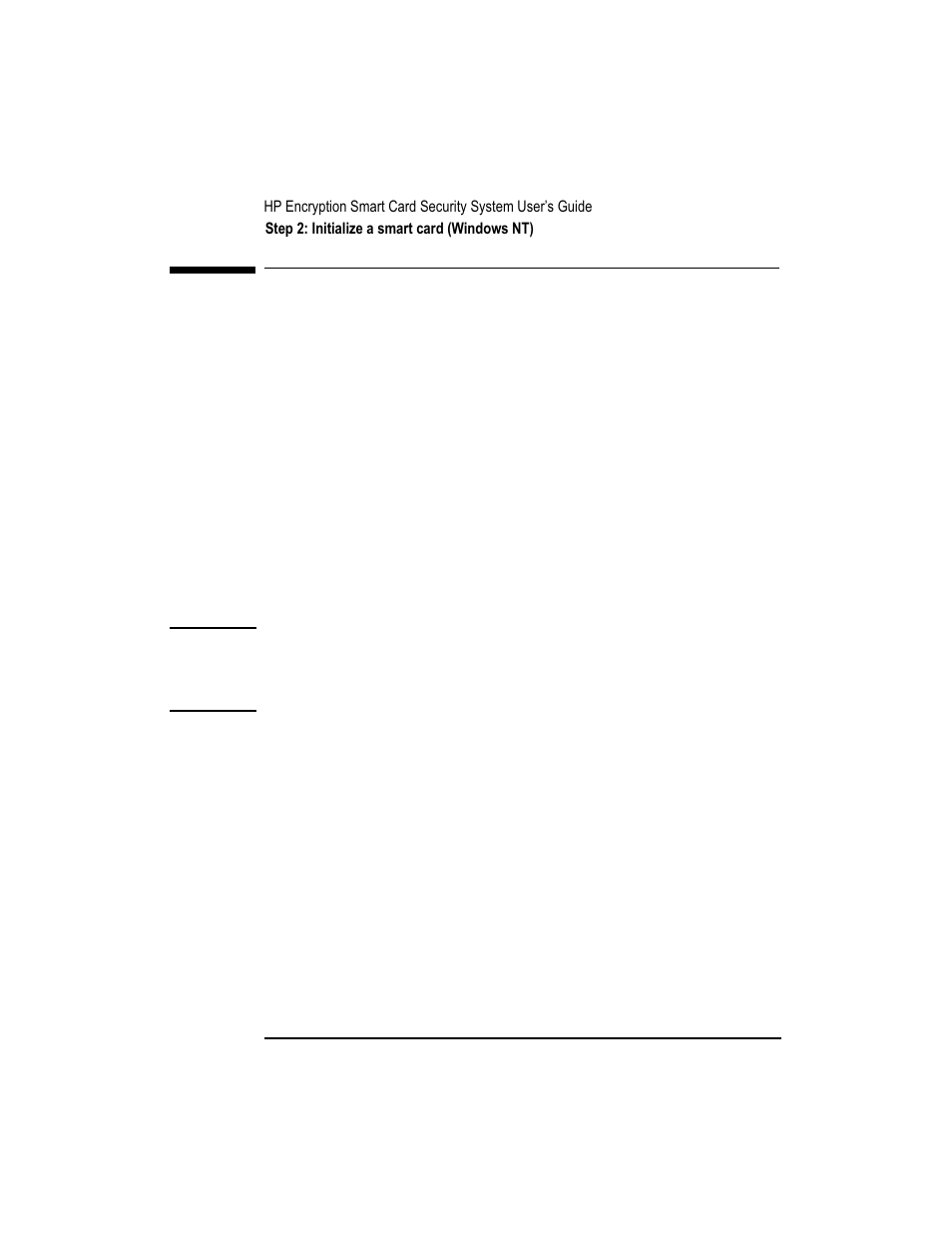 Step 2: initialize a smart card (windows nt) | HP OmniBook 7100 Notebook PC User Manual | Page 6 / 28