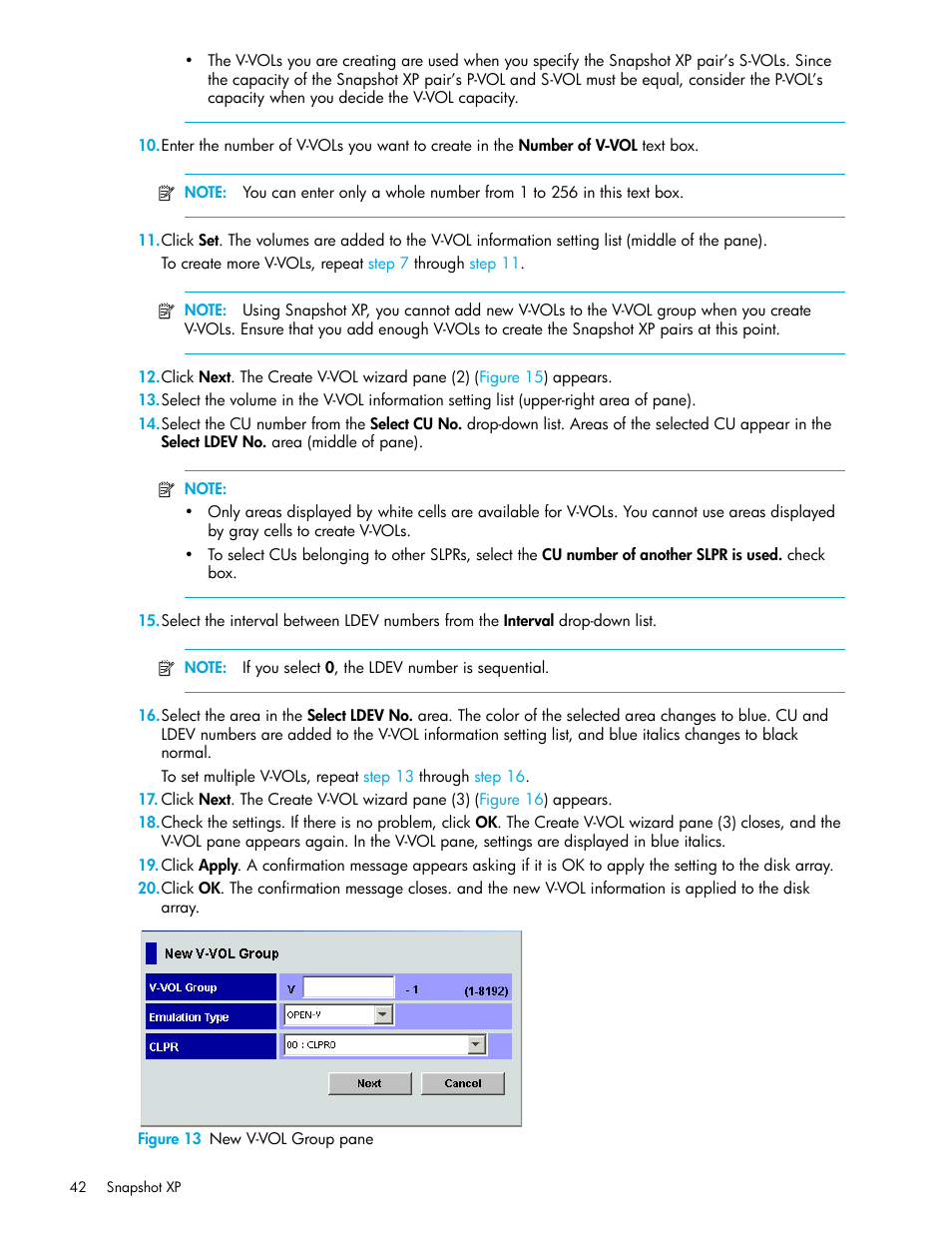 Figure 13 new v-vol group pane, 13 new v-vol group pane | HP StorageWorks XP Remote Web Console Software User Manual | Page 42 / 62
