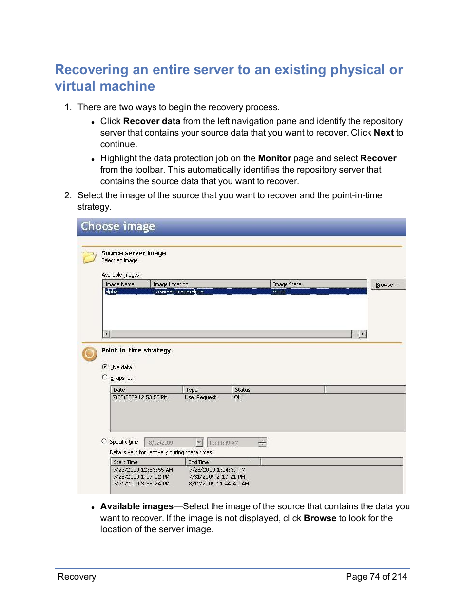 HP Storage Mirroring Software User Manual | Page 75 / 215
