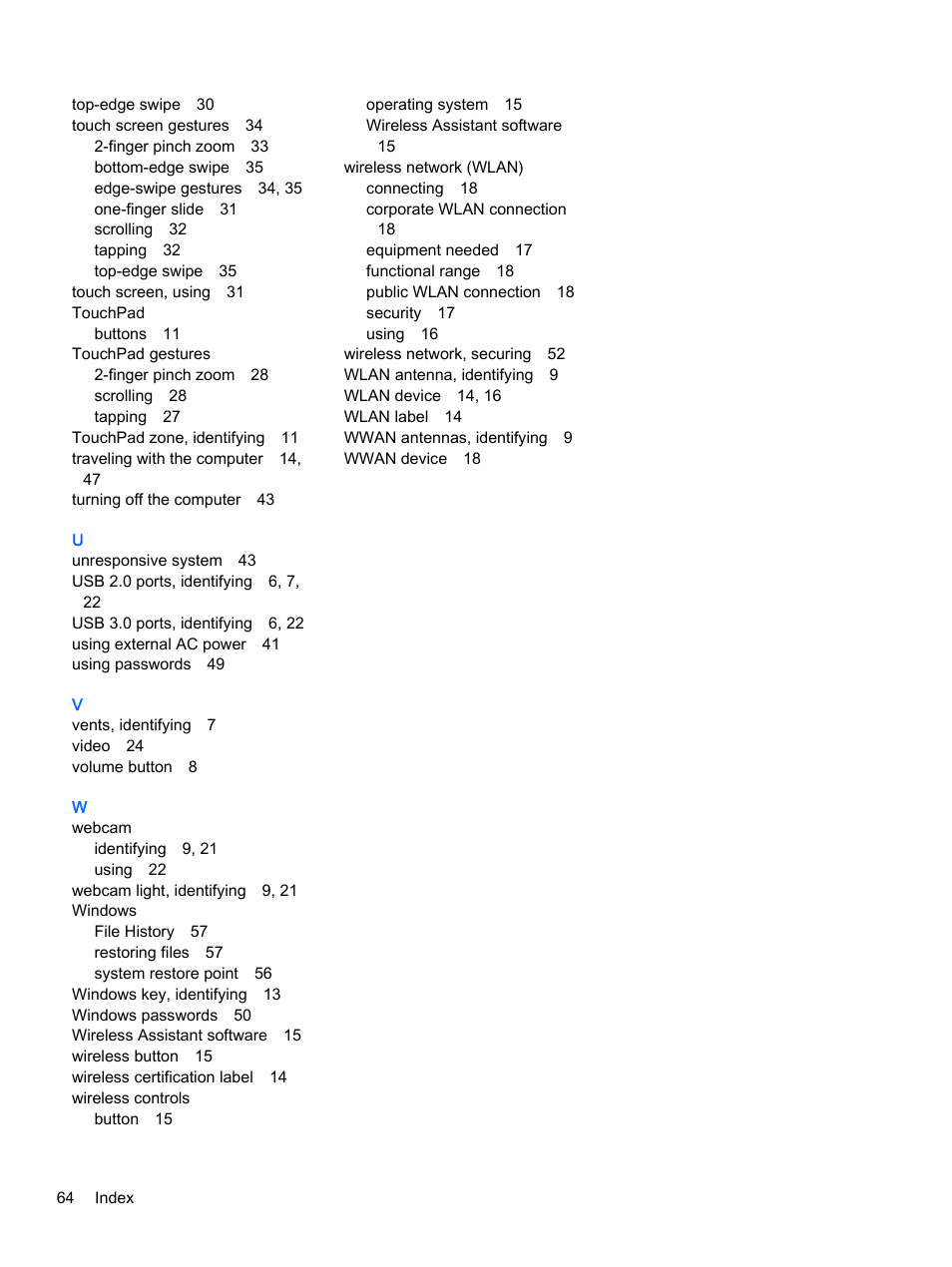 HP x360 310 G1 Convertible PC User Manual | Page 72 / 72