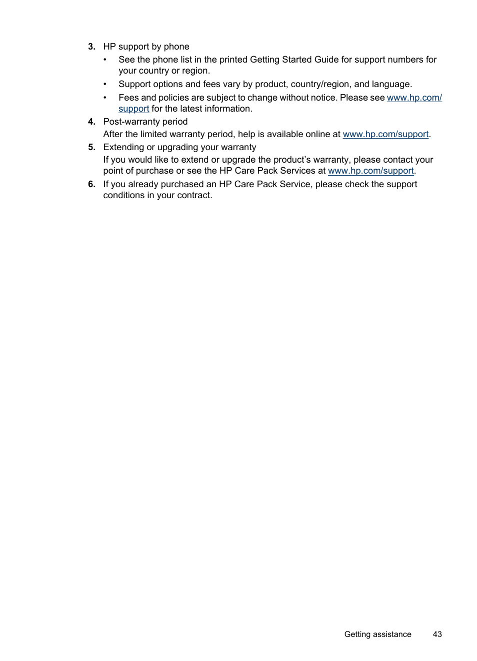 HP Scanjet N6310 Document Flatbed Scanner User Manual | Page 45 / 48