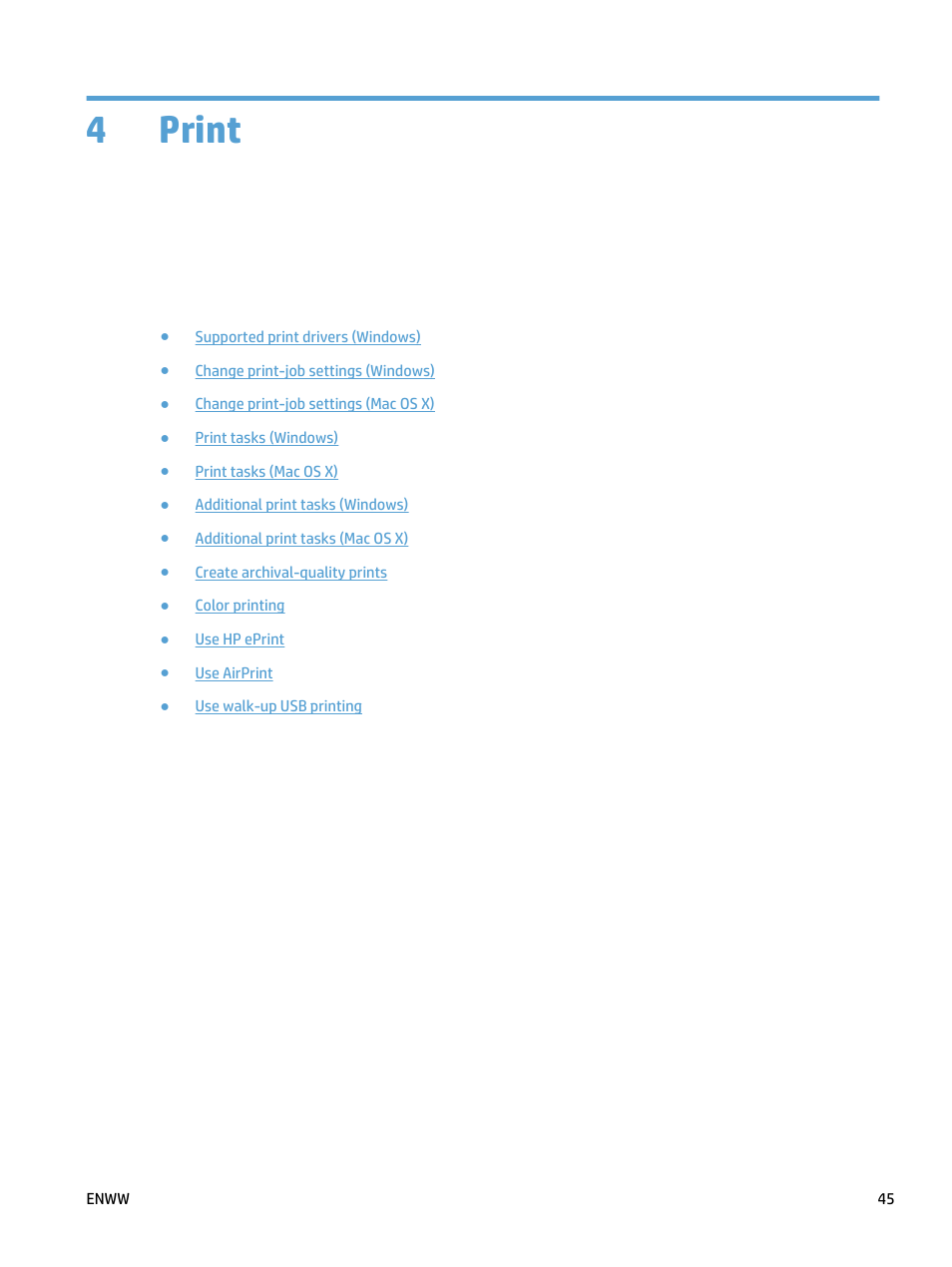 Print, 4 print, 4print | HP LaserJet Pro 500 Color MFP M570 User Manual | Page 59 / 252