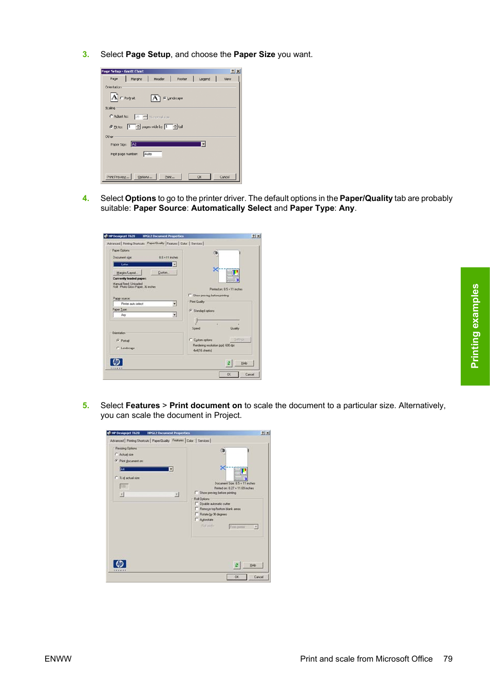 HP Designjet T620 Printer series User Manual | Page 82 / 169