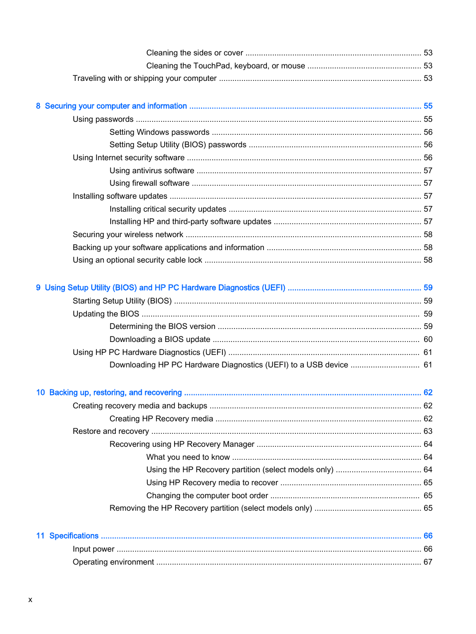 HP Pavilion 15-p020ca Notebook PC User Manual | Page 10 / 83