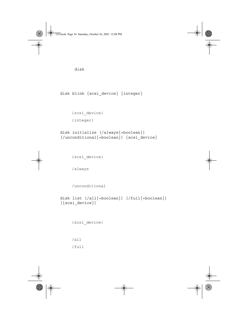 Disk commands, Disk commands 4-34 | HP Workstation xw8000 User Manual | Page 100 / 128