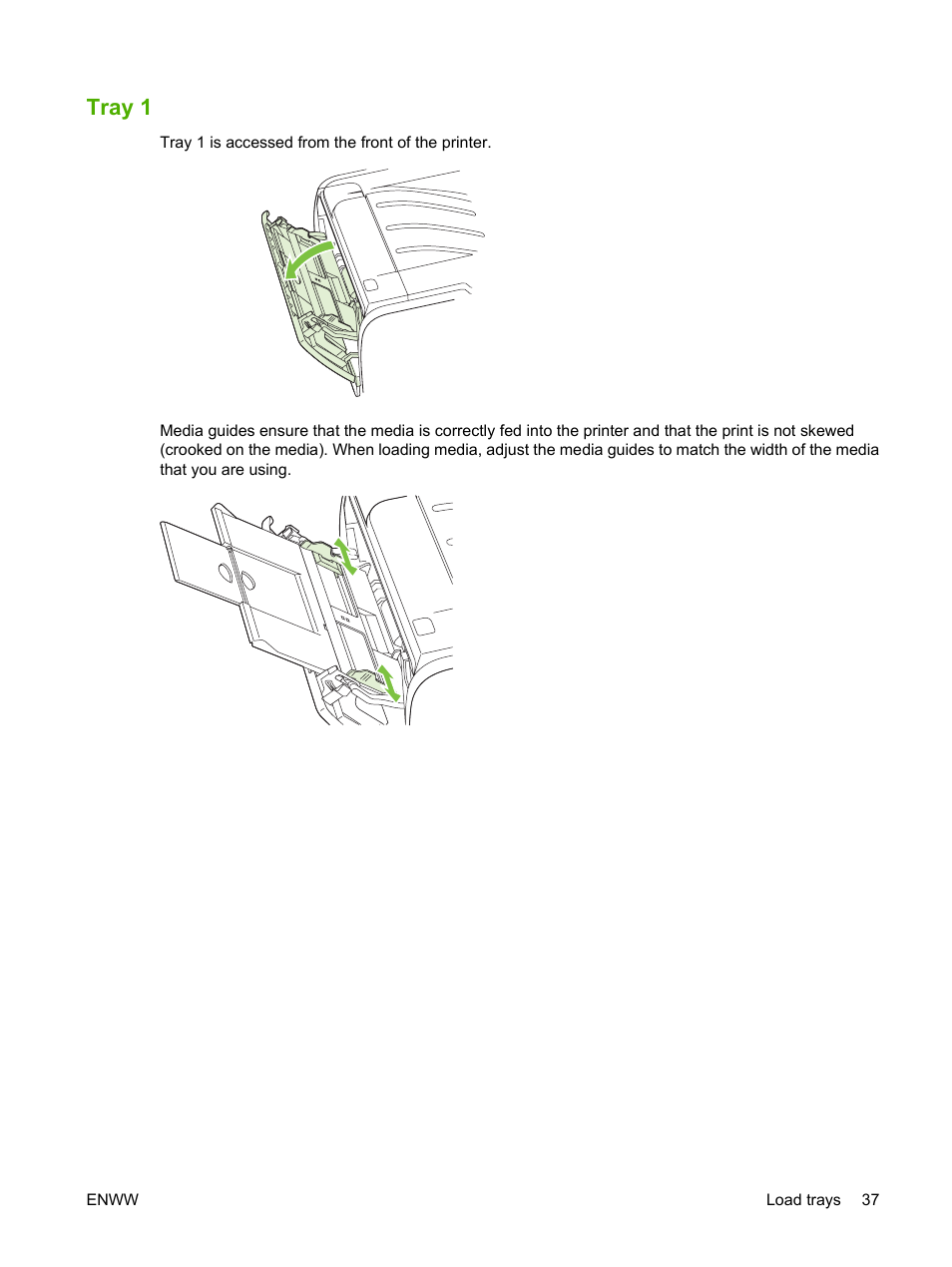 Tray 1 | HP LaserJet P2035 User Manual | Page 47 / 148