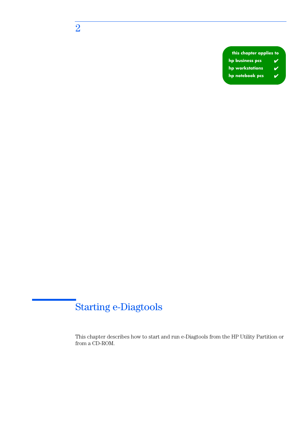 2 starting e-diagtools, 2starting e-diagtools | HP e-PC c10s10 User Manual | Page 17 / 82