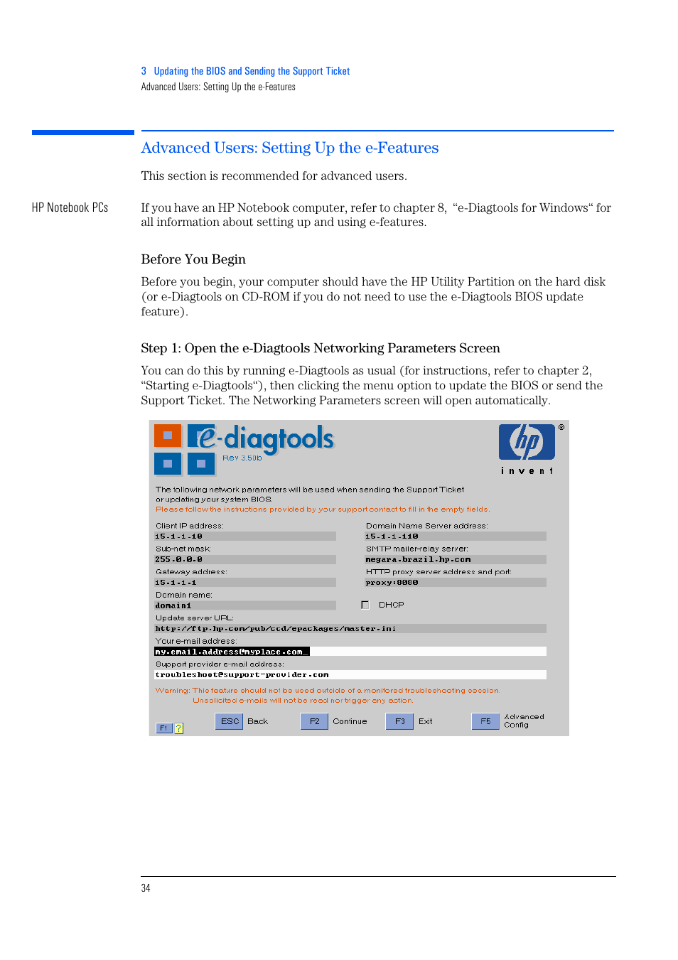 Advanced users: setting up the e-features, Before you begin | HP e-PC c10s10 User Manual | Page 34 / 82