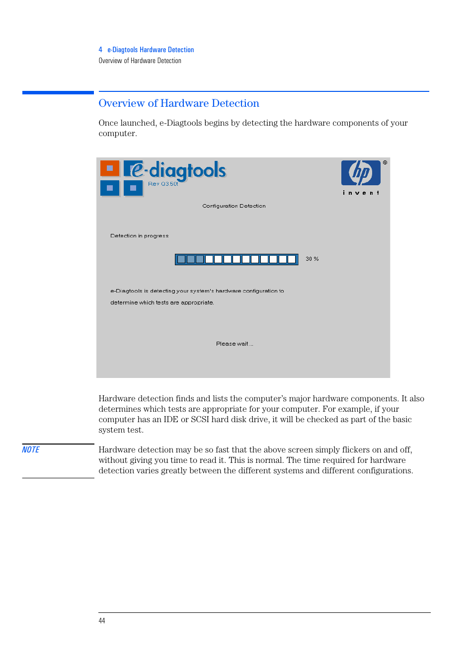 Overview of hardware detection | HP e-PC c10s10 User Manual | Page 44 / 82