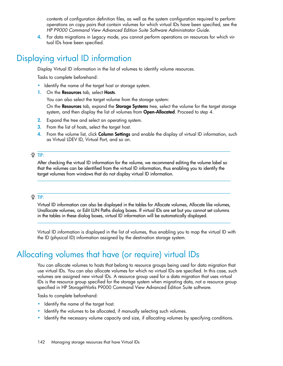 Displaying virtual id information | HP XP P9000 Command View Advanced Edition Software User Manual | Page 142 / 178