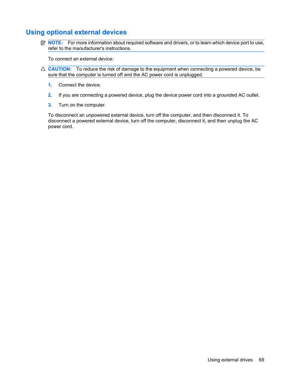 Using optional external devices | HP Mini 210-1020EH PC User Manual | Page 77 / 93