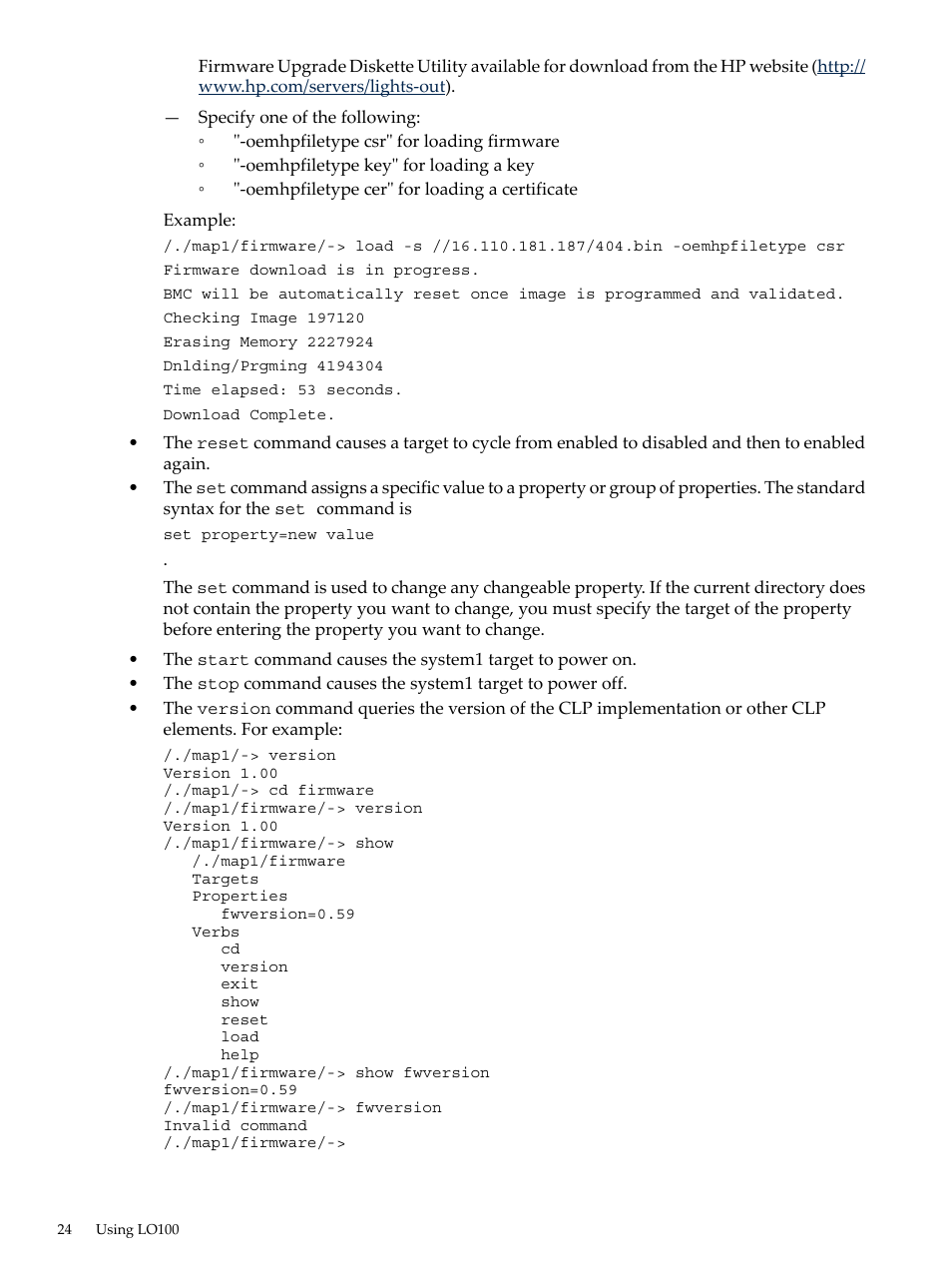 HP Lights-Out 100 Remote Management User Manual | Page 24 / 62