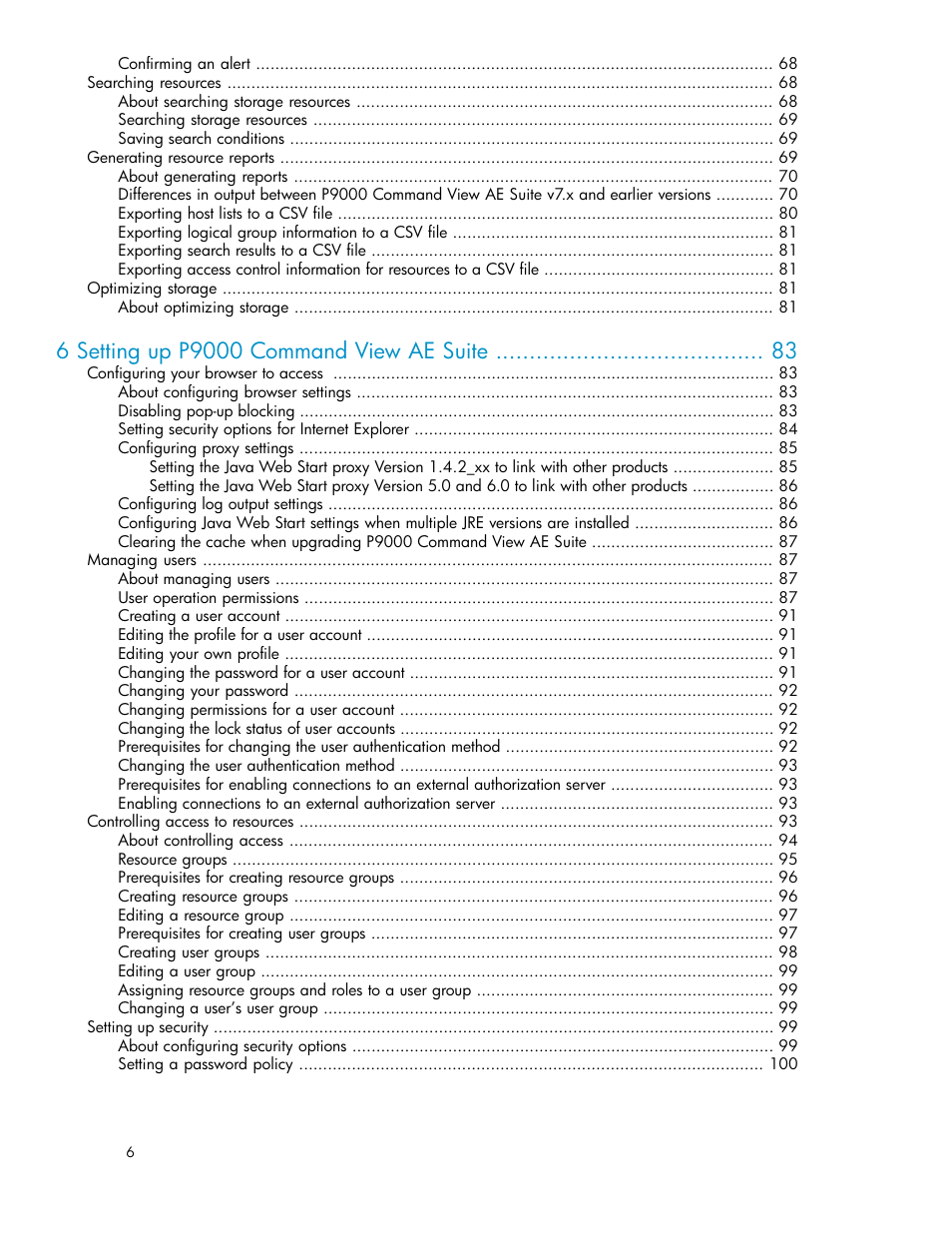 HP XP Array Manager Software User Manual | Page 6 / 128