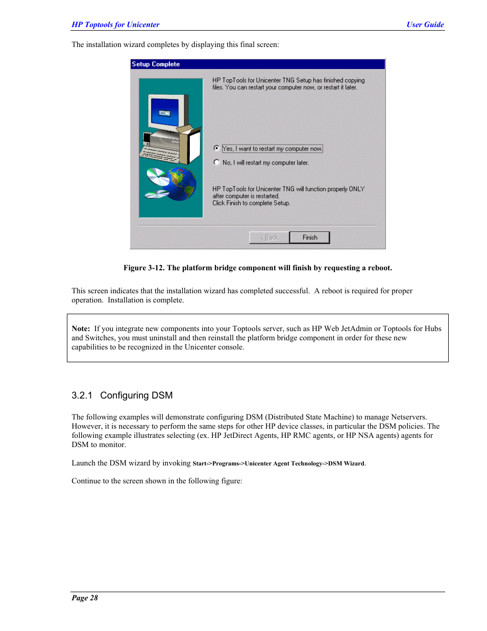 Configuring dsm | HP TopTools User Manual | Page 28 / 85