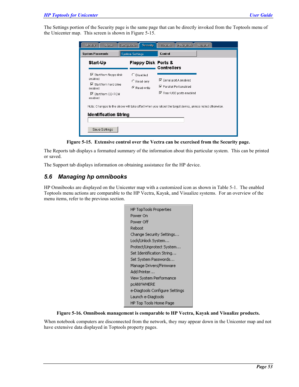 Managing hp omnibooks, Anaging hp omnibooks | HP TopTools User Manual | Page 53 / 85