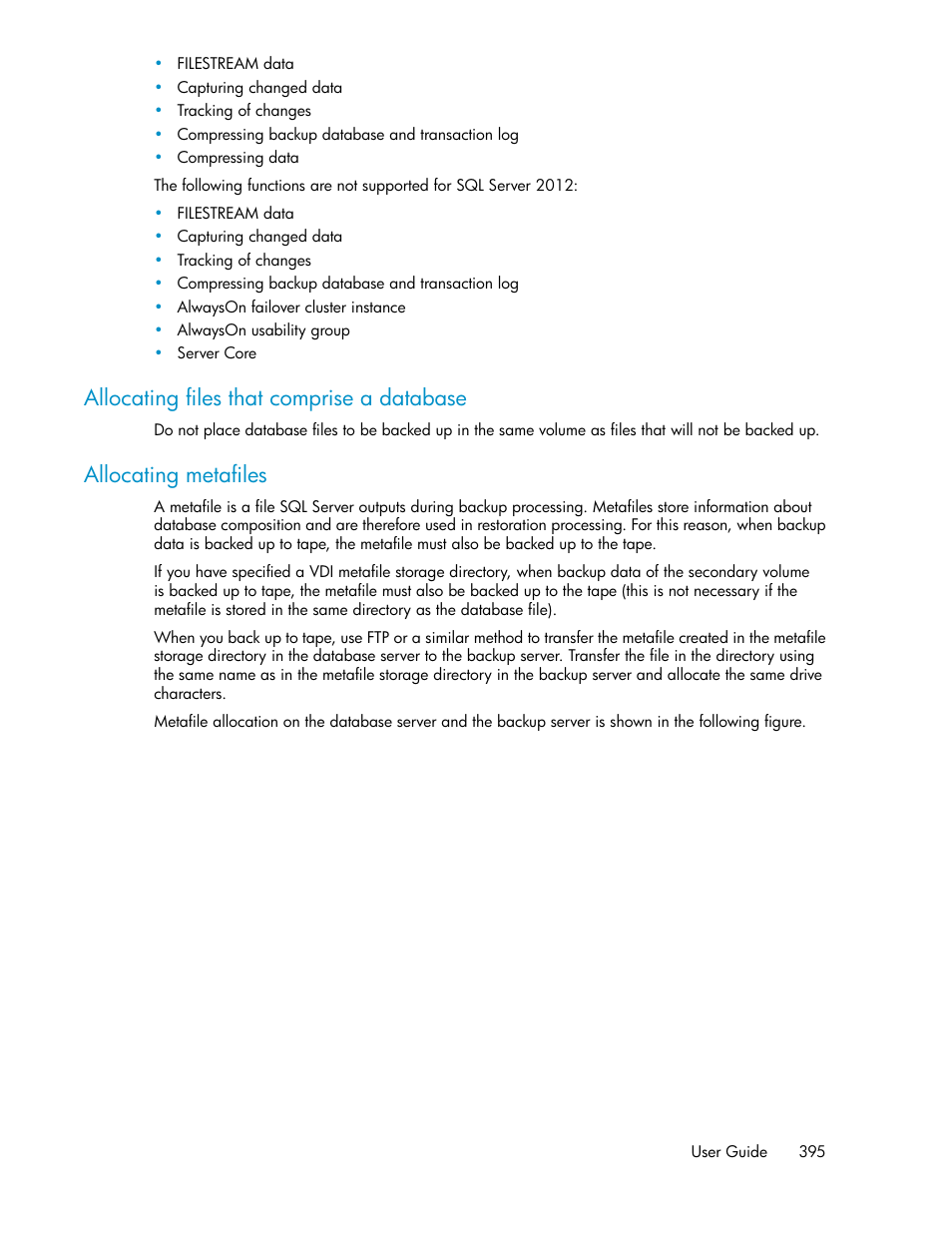 Allocating files that comprise a database, Allocating metafiles | HP XP P9000 Command View Advanced Edition Software User Manual | Page 395 / 492