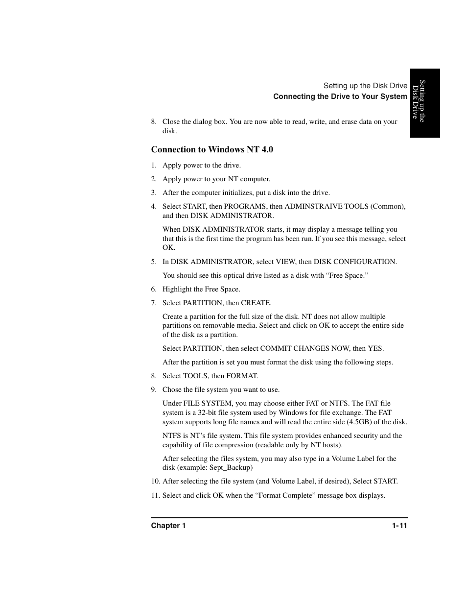Connection to windows nt 4.0 | HP Optical Jukeboxes User Manual | Page 23 / 77