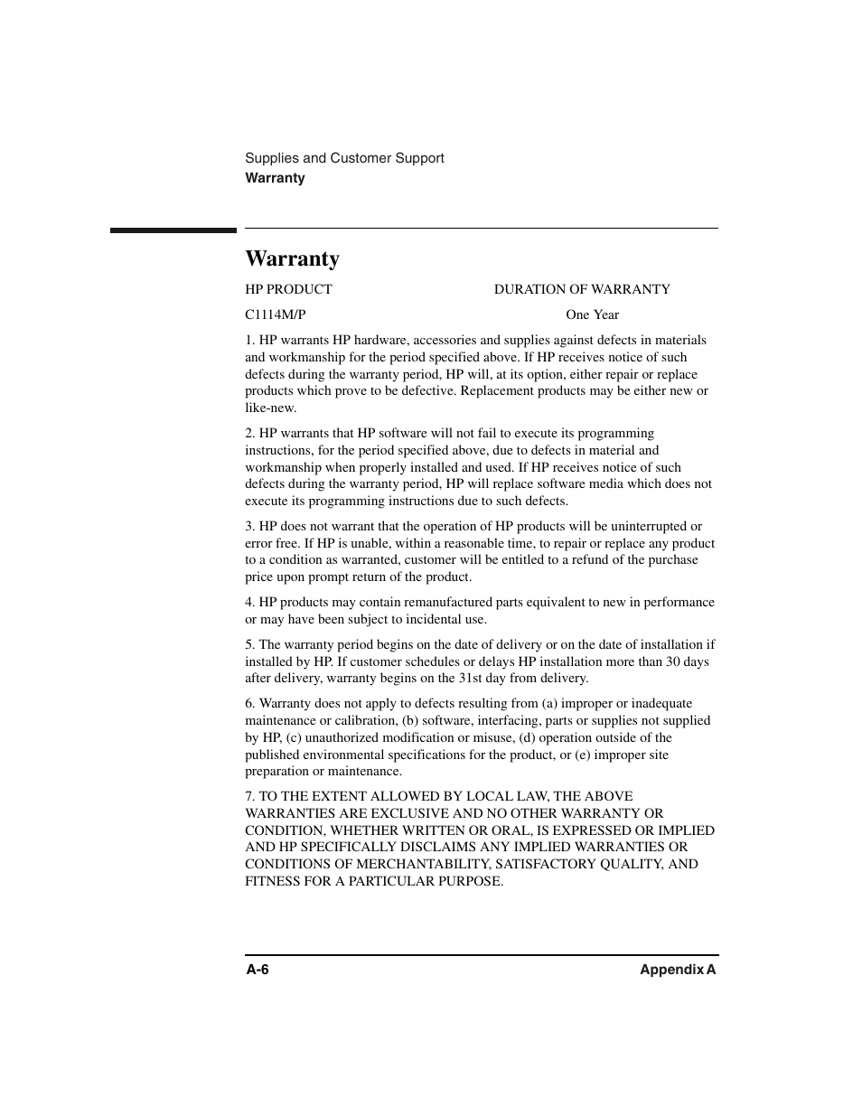 Warranty | HP Optical Jukeboxes User Manual | Page 52 / 77