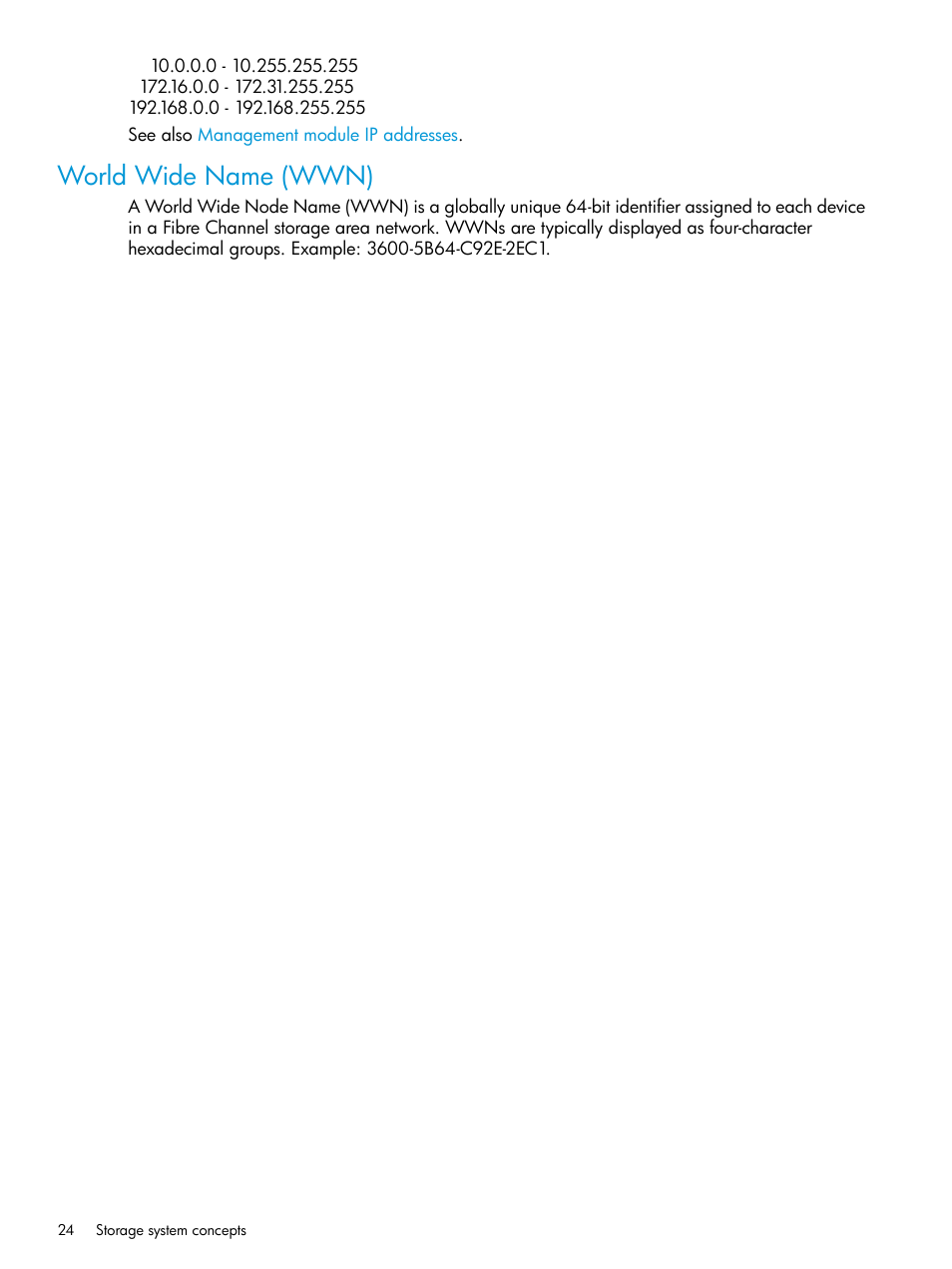 World wide name (wwn) | HP P6000 Command View Software User Manual | Page 24 / 29