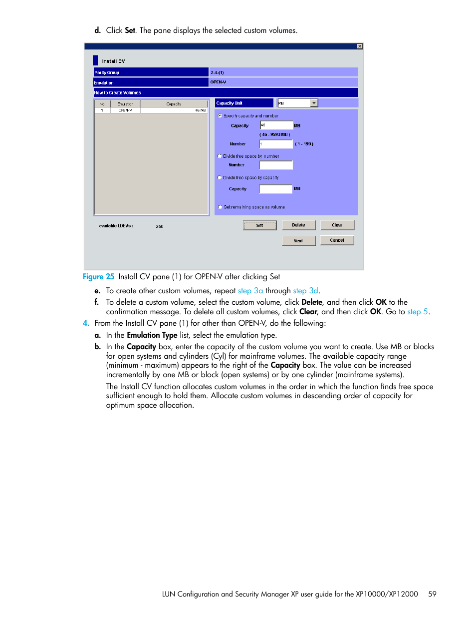 Step 4 | HP XP LUN Configuration and Security Manager Software User Manual | Page 59 / 84