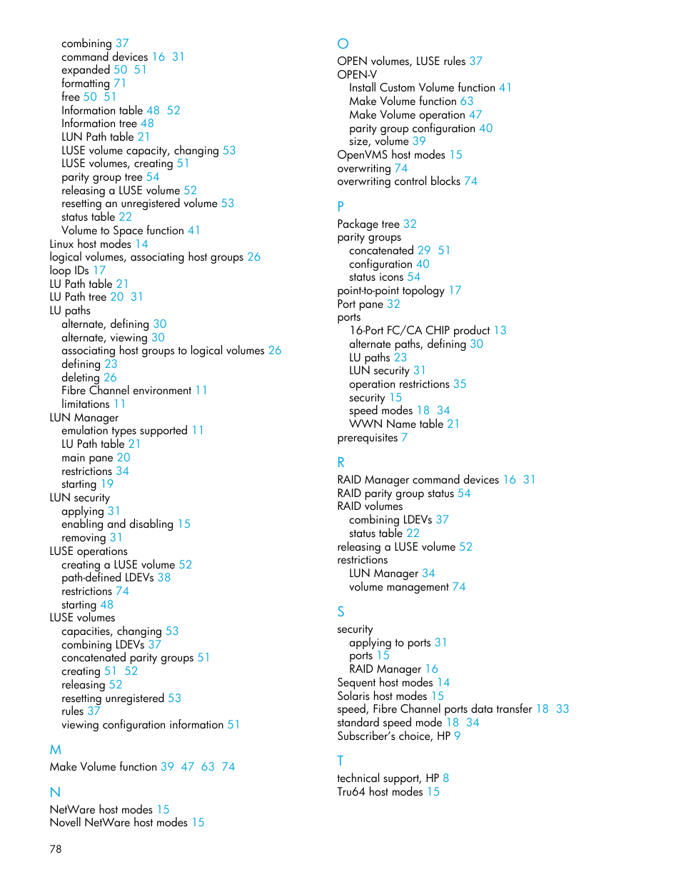 HP XP LUN Configuration and Security Manager Software User Manual | Page 78 / 84