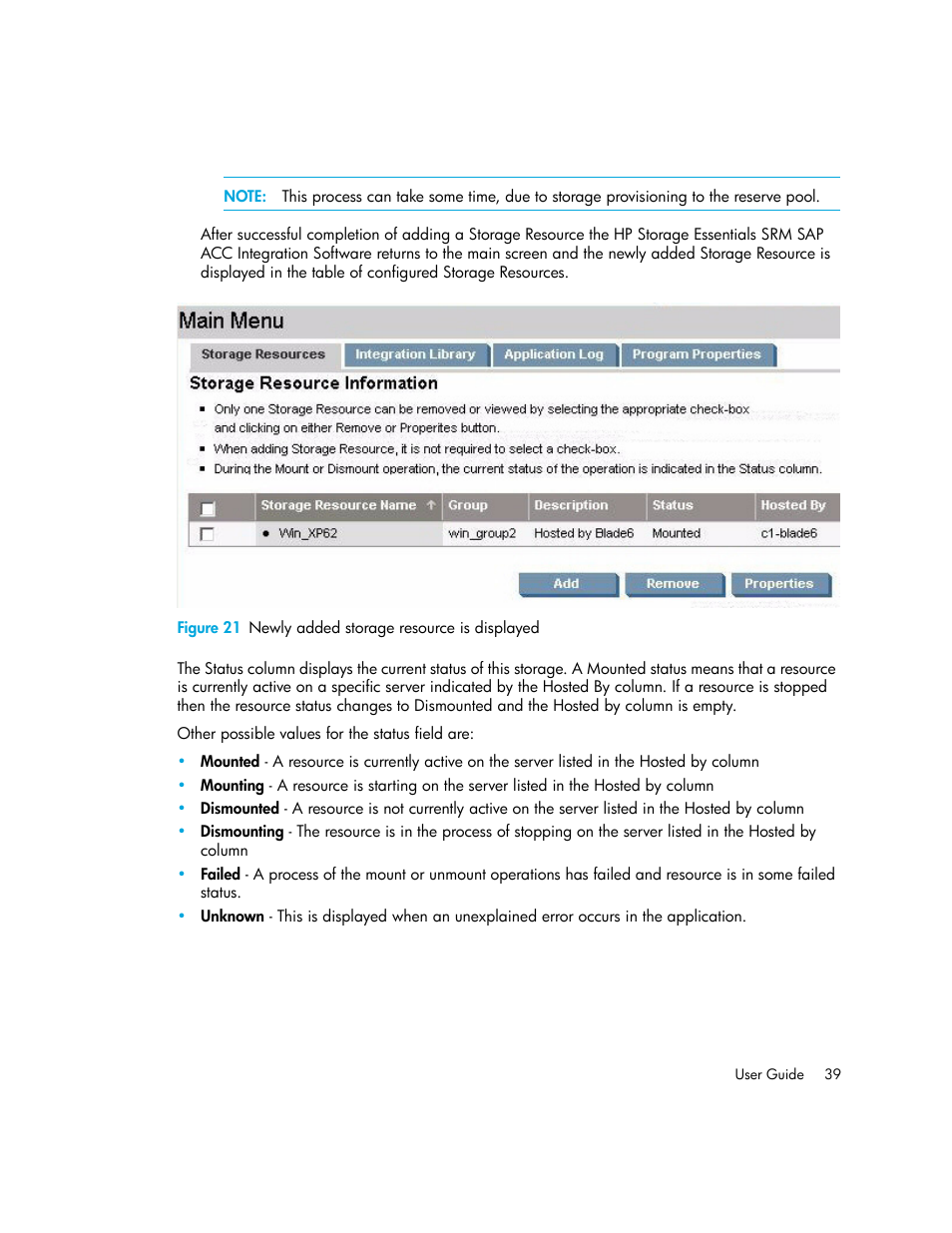 21 newly added storage resource is displayed | HP Storage Essentials Standard Edition SRM Software User Manual | Page 53 / 90