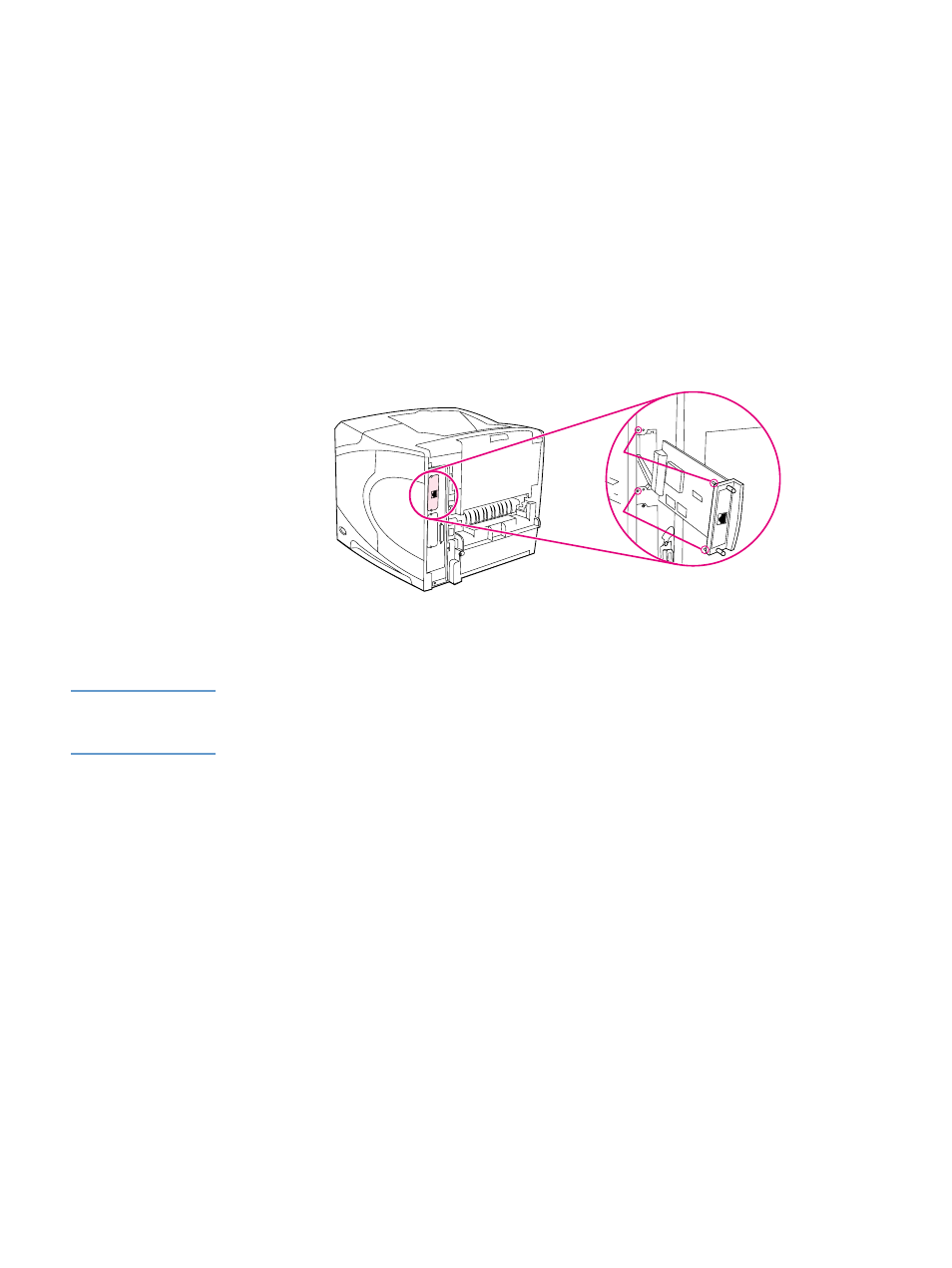 Installing eio cards or mass storage devices, Installing eio cards or mass storage, To remove an installed eio card | To remove an installed eio, To install eio cards or mass storage devices” on | HP LaserJet 4300 Printer series User Manual | Page 175 / 218