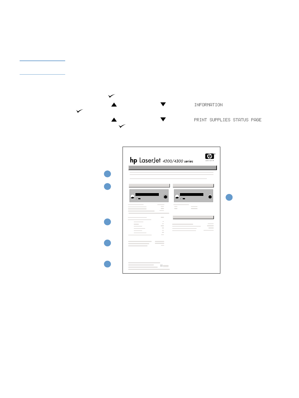Supplies status page | HP LaserJet 4300 Printer series User Manual | Page 87 / 218