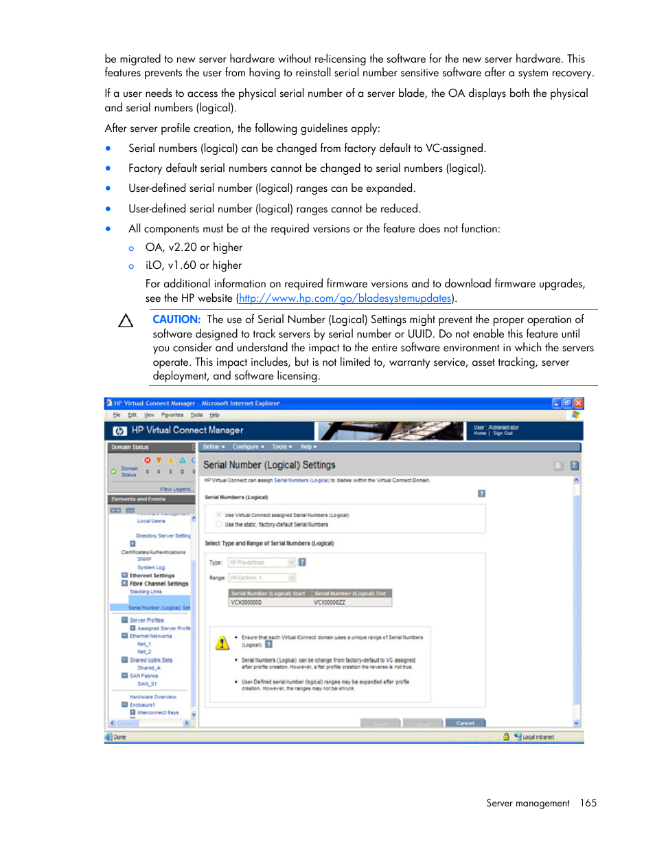 HP Virtual Connect 1.10Gb-F Ethernet Module for c-Class BladeSystem User Manual | Page 165 / 242