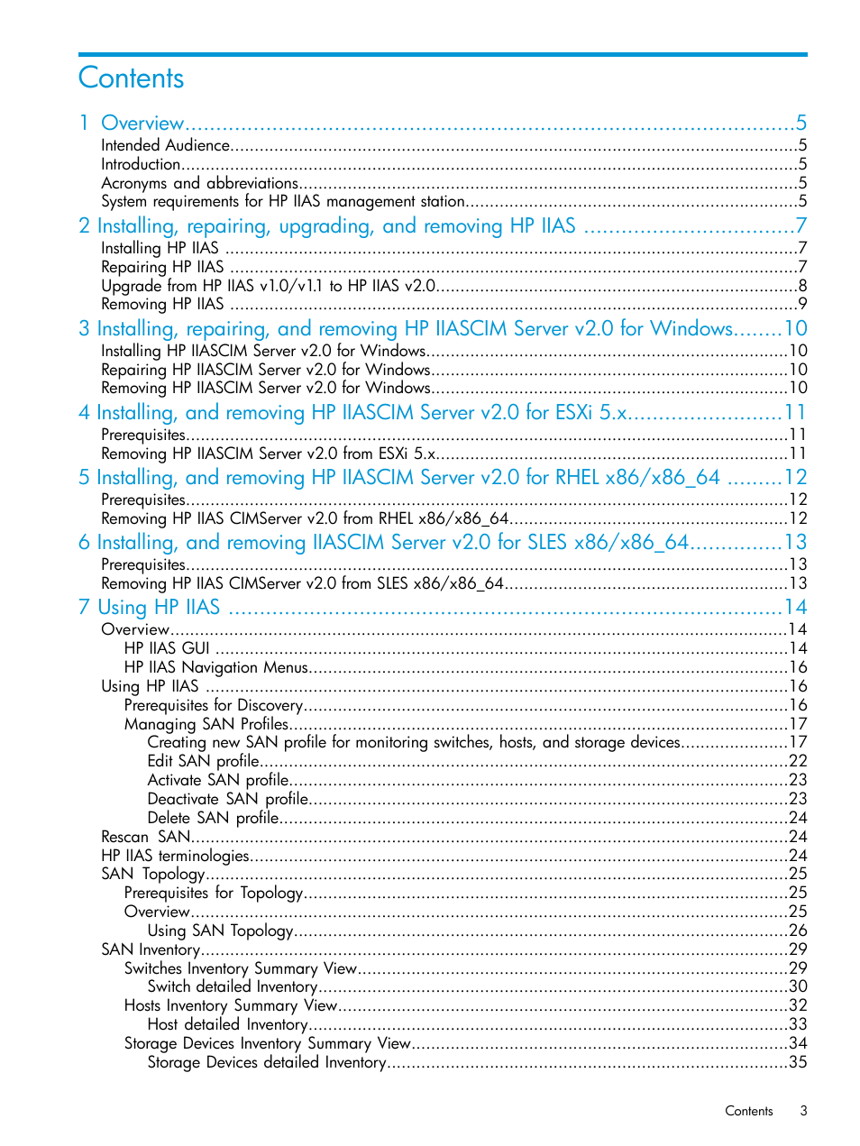 HP Intelligent Infrastructure Analyzer Software User Manual | Page 3 / 62