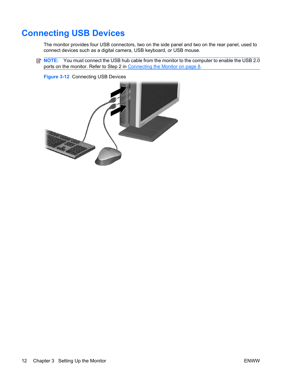 Connecting usb devices | HP LP2065 20-inch LCD Monitor User Manual | Page 20 / 51