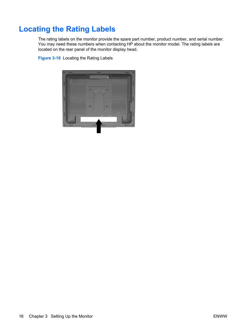 Locating the rating labels | HP LP2065 20-inch LCD Monitor User Manual | Page 24 / 51