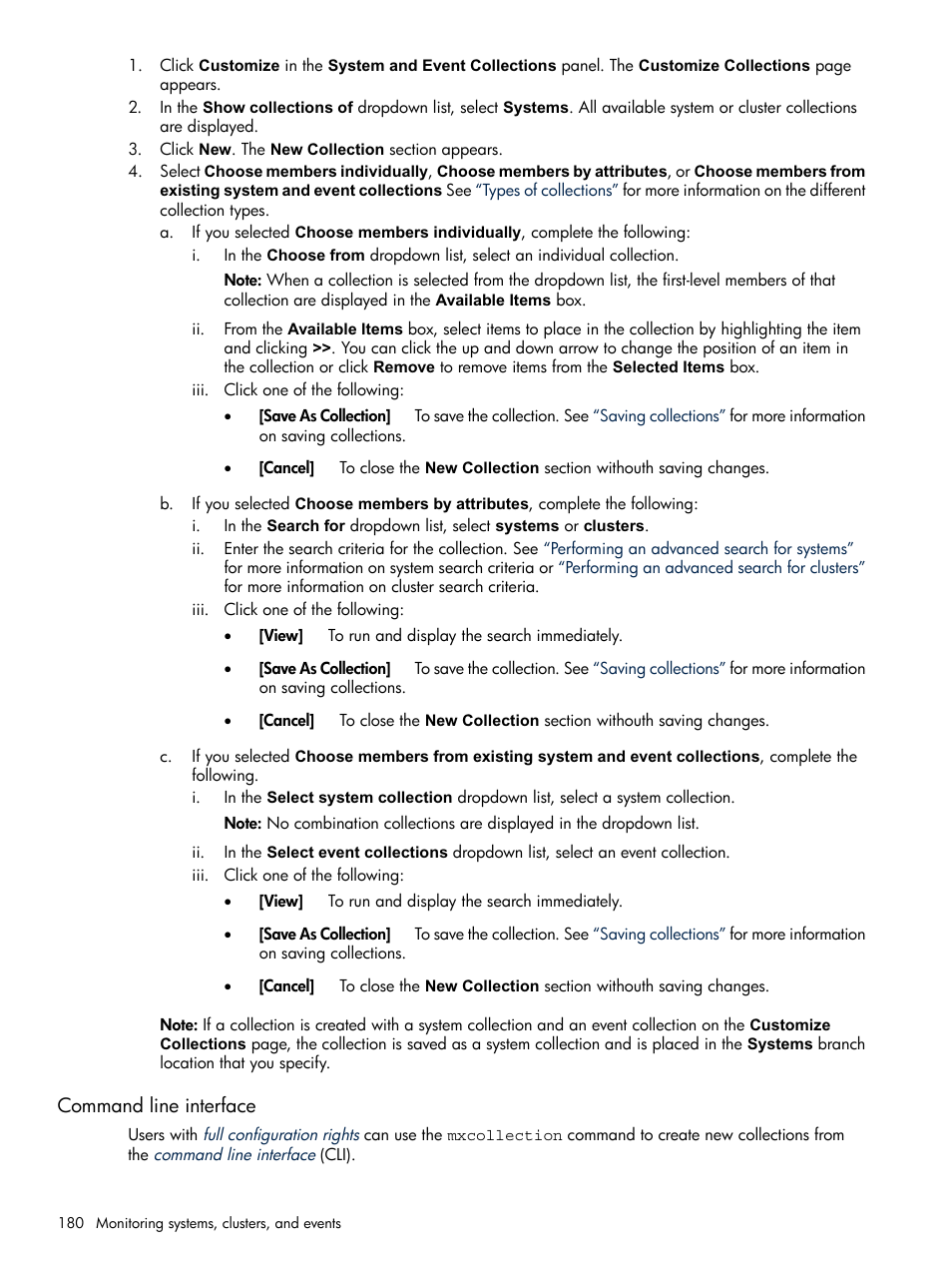 Command line interface | HP Systems Insight Manager User Manual | Page 180 / 679