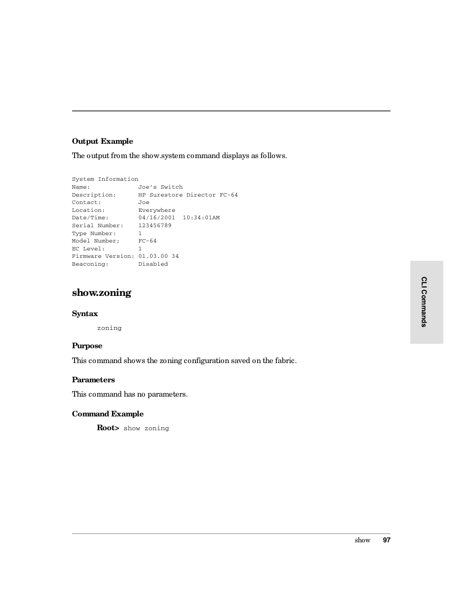 Show.zoning | HP Surestore 64 Director Switch User Manual | Page 109 / 150