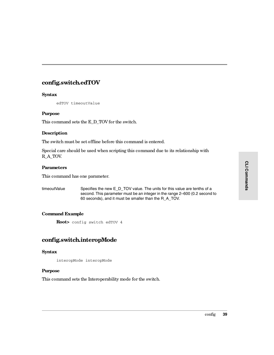 Config.switch.edtov, Config.switch.interopmode | HP Surestore 64 Director Switch User Manual | Page 51 / 150