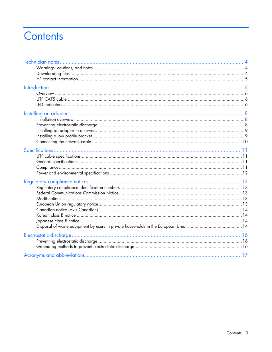 HP Ethernet 1Gb 4-port 331T Adapter User Manual | Page 3 / 17