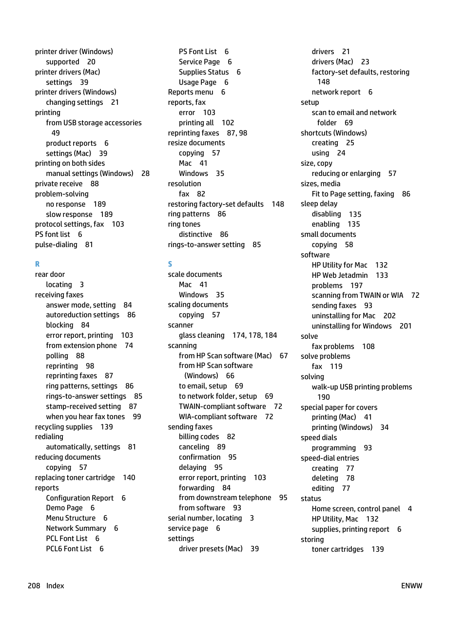 HP LaserJet Pro 400 MFP M425 User Manual | Page 224 / 228