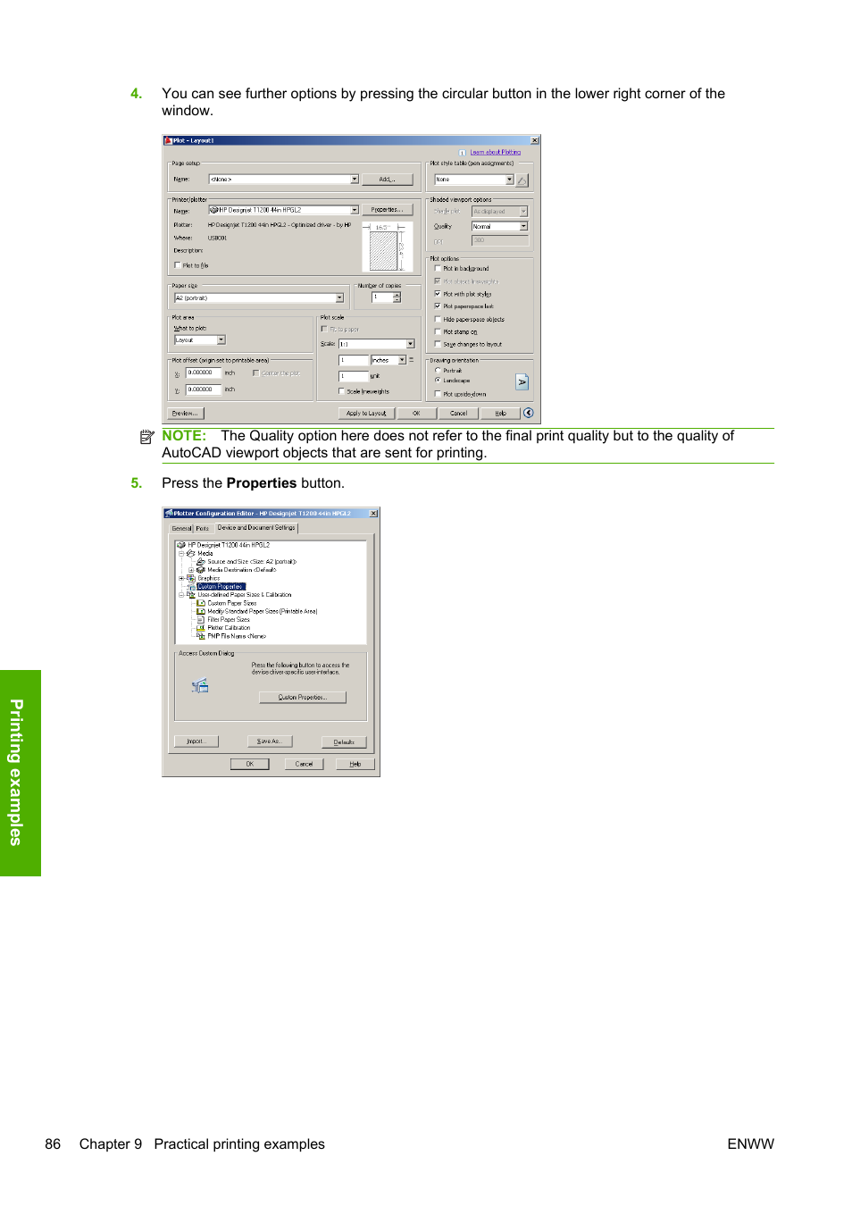HP Designjet T1200 Printer series User Manual | Page 94 / 200