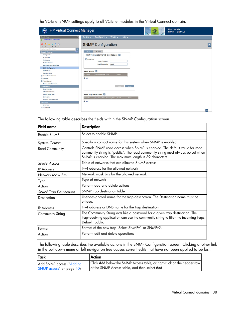 HP Virtual Connect 8Gb 24-port Fibre Channel Module for c-Class BladeSystem User Manual | Page 38 / 262