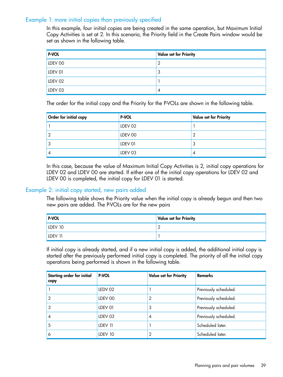 Example 2: initial copy started, new pairs added | HP XP7 Storage User Manual | Page 39 / 195