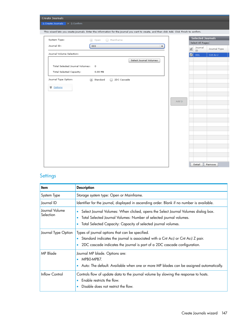 Settings | HP XP7 Storage User Manual | Page 147 / 186