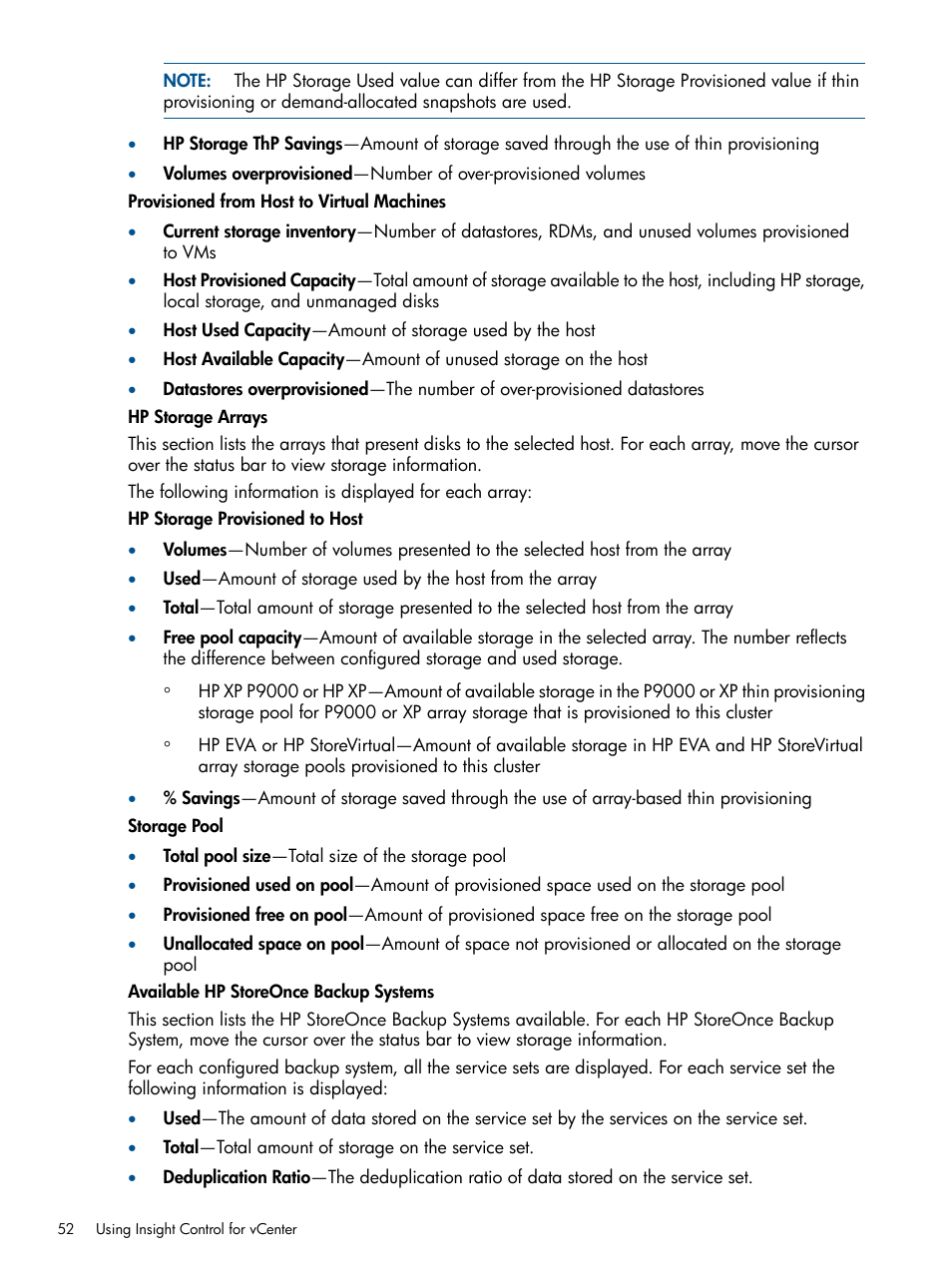 HP OneView for VMware vCenter User Manual | Page 52 / 113