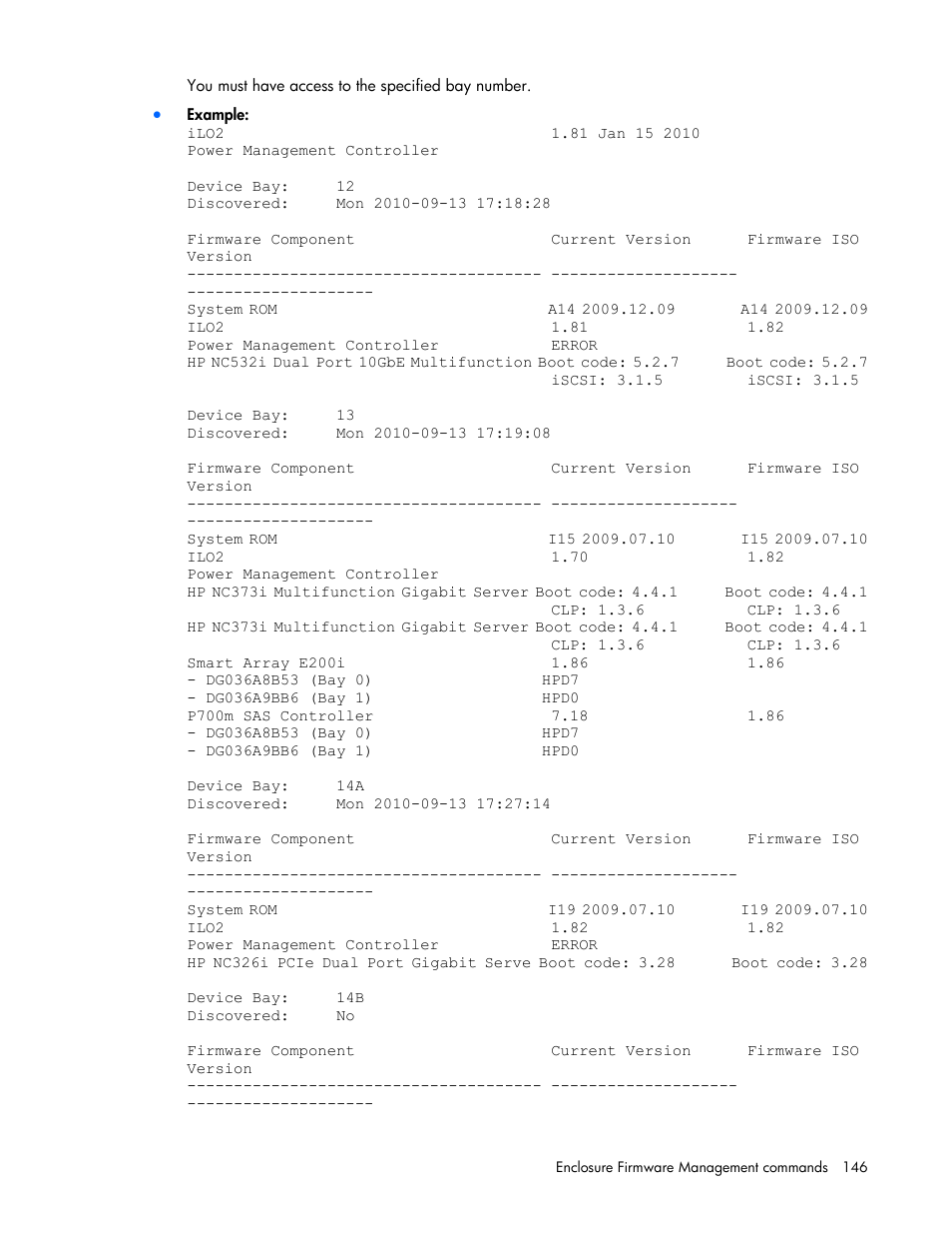 HP Onboard Administrator User Manual | Page 146 / 226