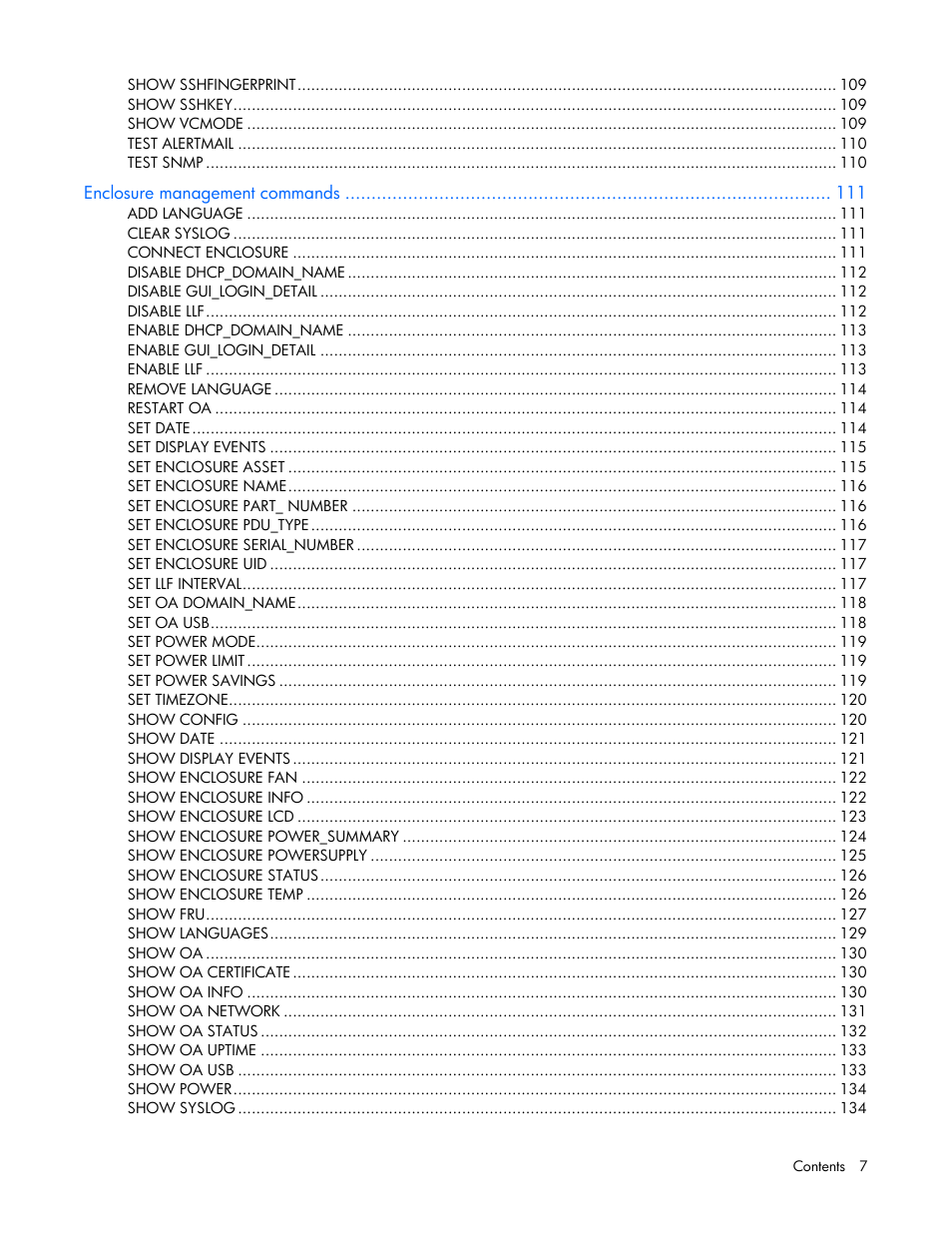 HP Onboard Administrator User Manual | Page 7 / 226