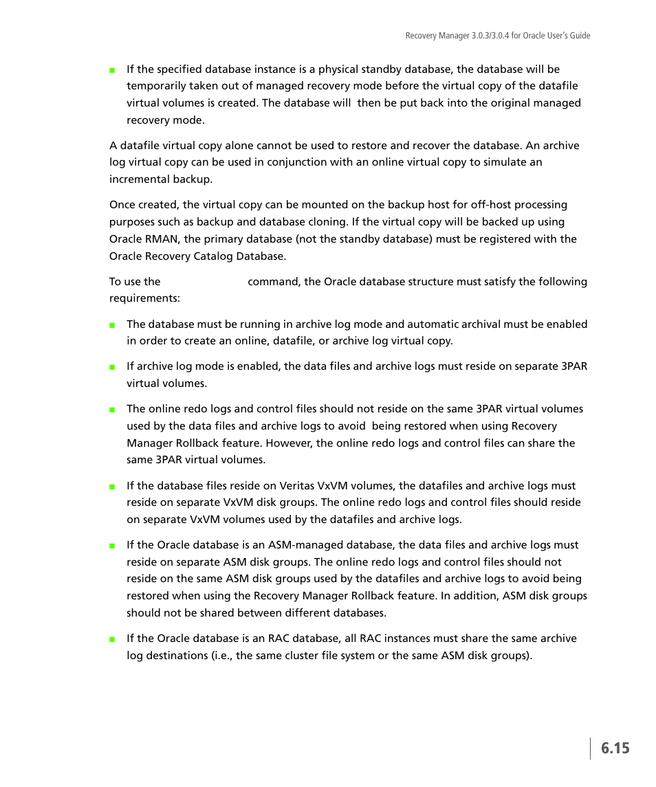 HP 3PAR Application Software Suite for Oracle User Manual | Page 129 / 196