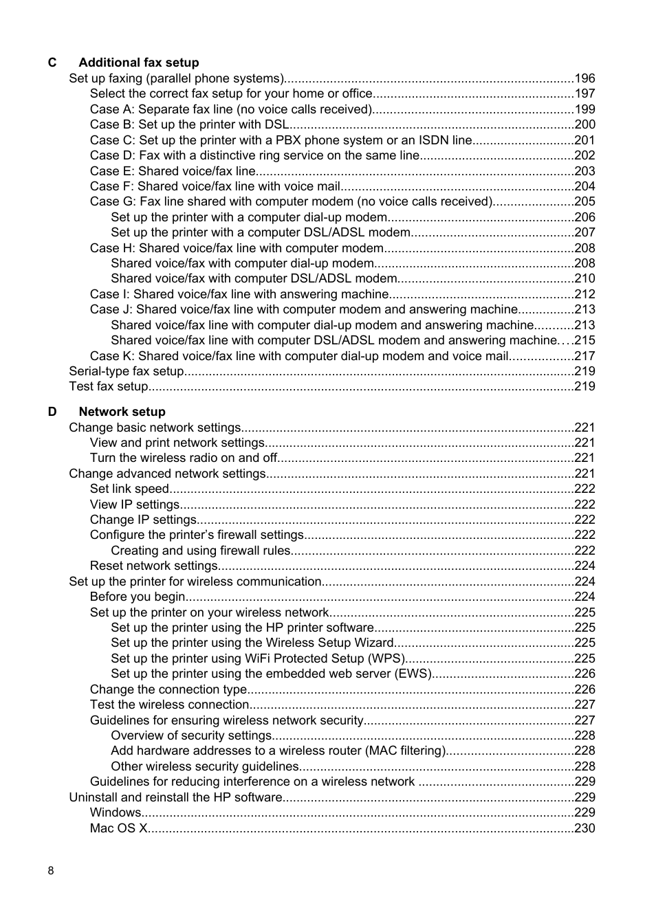 HP Officejet Pro 8600 User Manual | Page 12 / 254