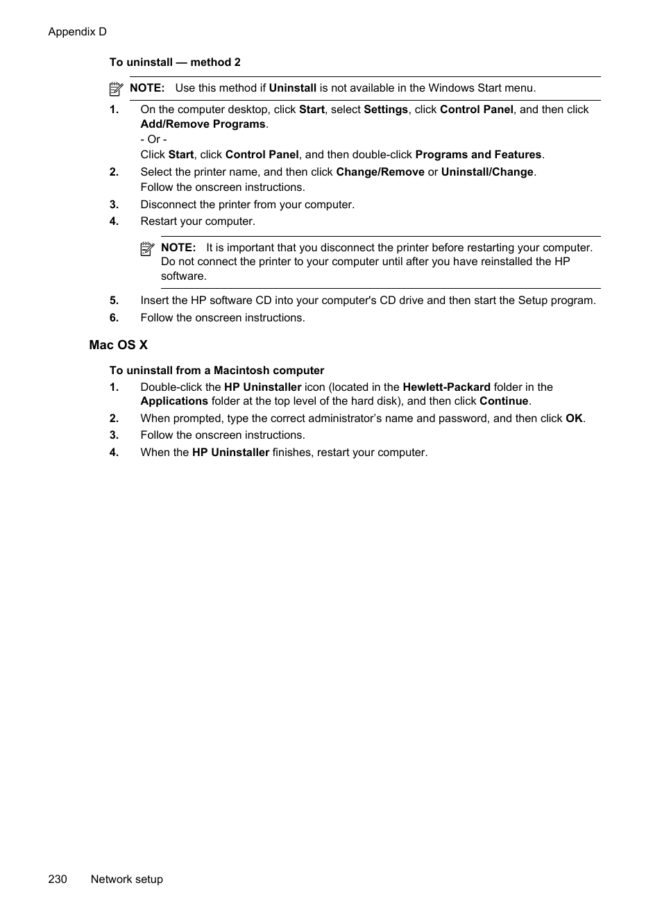 Mac os x | HP Officejet Pro 8600 User Manual | Page 234 / 254