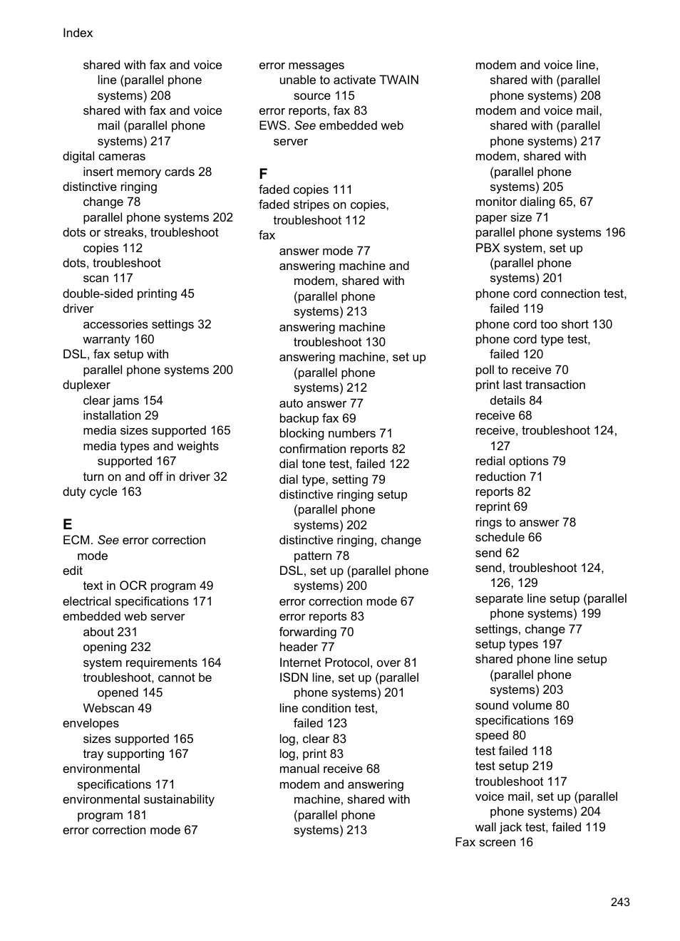 HP Officejet Pro 8600 User Manual | Page 247 / 254